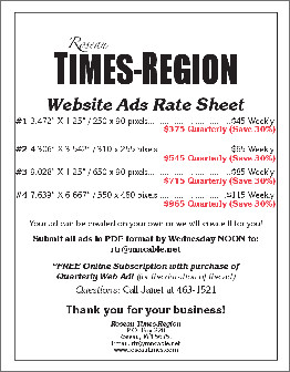 Web Advertising Rate Card